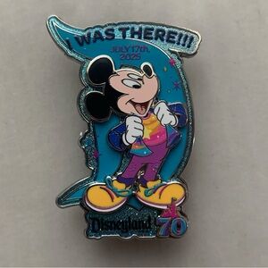 1758 Disneyland 70th Anniversary Mickey Mouse Pin July 17 2025